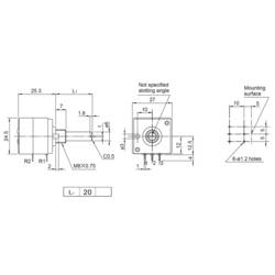 ALPS RK 27112 100K otočný potenciometr, prachotěsný, Stereo, 0.05 W, 100 kΩ, 1 ks