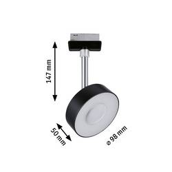 Paulmann Circle svítidla do lištových systémů (230 V) URail pevně vestavěné LED 5 W LED černá (matná), chrom