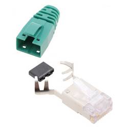 BEL Stewart Connectors SS39GNE, RJ45 konektor, zástrčka, rovná, počet pólů: 8P8C, zelená, 1 ks