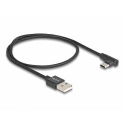 Delock USB kabel USB 2.0 USB-A zástrčka, USB-C ® zástrčka 0.50 m černá Zahnutý kabelový vývod 80029