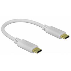Delock Kabel USB-C USB-C ® zástrčka, USB-C ® zástrčka 0.15 m bílá pozlacené kontakty 85357