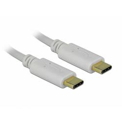 Delock Kabel USB-C USB-C ® zástrčka, USB-C ® zástrčka 0.15 m bílá pozlacené kontakty 85357