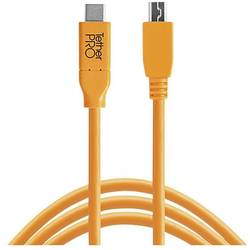 Tether Tools USB kabel USB 2.0 USB-C ® zástrčka, USB Micro-B zástrčka 4.60 m oranžová stíněný CUC2515-ORG