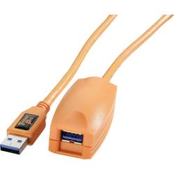 Tether Tools USB kabel USB 3.2 Gen1 USB-A zástrčka, USB-A zásuvka 5.00 m oranžová Aktivní se zesílením signálu CU3017