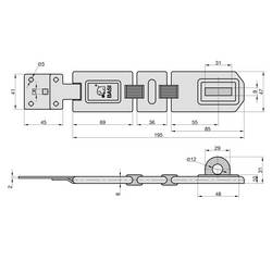 Basi 6901-0195 petlice 195 mm, kov