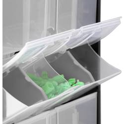 Allit 466260 zásobník na drobné díly , VarioPlus DrawBox C 40, uzavřený, (š x v x h) 300 x 465 x 155 mm, černá, šedá, 1 ks