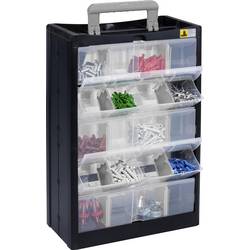 Allit 466260 zásobník na drobné díly , VarioPlus DrawBox C 40, uzavřený, (š x v x h) 300 x 465 x 155 mm, černá, šedá, 1 ks
