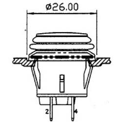 TRU COMPONENTS TC-R13-527D2B, 1587920 tlačítkový spínač, 20.2 mm, 14 V/DC, 20 A, 1 ks