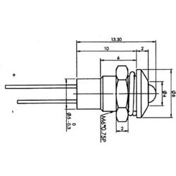 TRU COMPONENTS TC-R9-103L-12-RD indikační LED červená 2 V 20 mA
