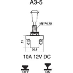 TRU COMPONENTS TC-A3-5CC-SC 1587797 vypínač do auta, 1x vyp/zap, 12 V/DC, 10 A