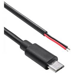 Akyga AK-SC-39 nízkonapěťový kabelový adaptér microUSB zástrčka - kabel s otevřenými konci 1 m 1 ks