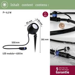 Paulmann Kikolo 94769 Osvětlovací systém Plug&Shine LED zahradní reflektor LED 6.2 W RGB antracitová