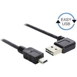 Delock USB kabel USB 2.0 USB-A zástrčka, USB Mini-B zástrčka 2.00 m černá pozlacené kontakty, UL certifikace 83379