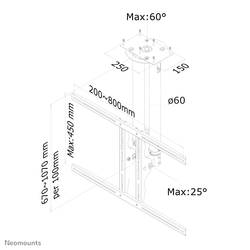 Neomounts PLASMA-C100 TV stropní držák 94,0 cm (37) - 190,5 cm (75) naklápěcí, nakláněcí, nastavitelná výška