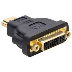 Akyga AK-AD-02 DVI adaptér [1x DVI zásuvka 24+5pólová - 1x HDMI zástrčka] černá pozlacené kontakty 48 mm