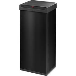Hailo Bix-Box Swing XL 8602410 odpadkový koš, 52 l, ocelový plech, (d x š x v) 340 x 339 x 763 mm, černá, se samouzavíracím víkem, 1 ks