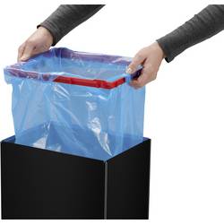 Hailo Bix-Box Swing XL 8602410 odpadkový koš, 52 l, ocelový plech, (d x š x v) 340 x 339 x 763 mm, černá, se samouzavíracím víkem, 1 ks