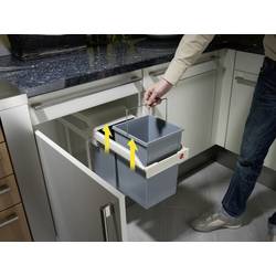 Hailo Multi-Box Duo L 3659-001 systém třídění odpadu 28 l ocelový plech (š x v x h) 262 x 505 x 448 mm šedá, bílá 1 ks