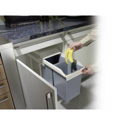 Hailo Multi-Box Duo L 3659-001 systém třídění odpadu 28 l ocelový plech (š x v x h) 262 x 505 x 448 mm šedá, bílá 1 ks