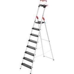 Hailo L100 TOPLINE 8050-807 hliník štafle vč. odkládacího místa na nářadí max.prac. výška: 3.72 m stříbrná, černá, červená EN 131 10.1 kg