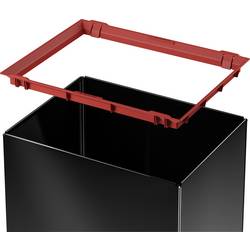 Hailo Big-Box Swing L 8401410 odpadkový koš, 35 l, ocelový plech, (d x š x v) 340 x 339 x 545 mm, černá, se samouzavíracím víkem, 1 ks