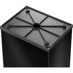 Hailo Big-Box Swing L 8401410 odpadkový koš, 35 l, ocelový plech, (d x š x v) 340 x 339 x 545 mm, černá, se samouzavíracím víkem, 1 ks