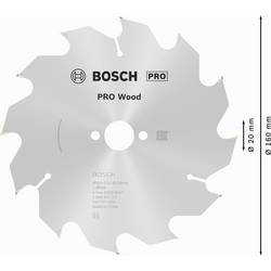 Bosch Accessories Optiline Wood 2608641173 tvrdokovový pilový kotouč 160 x 20 x 2.6 mm Počet zubů (na palec): 12 1 ks