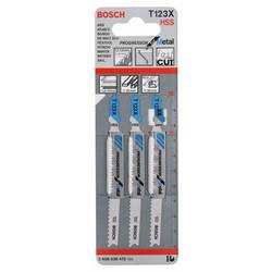 Bosch Accessories 2608638472 Pilový plátek do kmitací pily T 123 XF - Progressor for Metal 3 ks