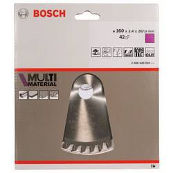 Bosch Accessories Multi Material 2608640503 tvrdokovový pilový kotouč 160 x 20 x 2.4 mm Počet zubů (na palec): 42 1 ks