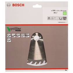 Bosch Accessories Optiline 2608640613 tvrdokovový pilový kotouč 190 x 20 x 2.6 mm Počet zubů (na palec): 36 1 ks