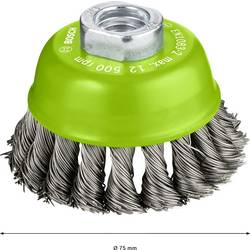 Bosch Accessories Hrncový kartáč, nerezový - 75 mm, 0,5 mm, M14 2608622060 2608622060 1 ks