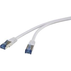 Renkforce RF-4732886 RJ45 síťové kabely, propojovací kabely CAT 6A S/FTP 2.00 m šedá flexibilní provedení, pozlacené kontakty 1 ks