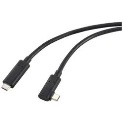 Renkforce optický Kabel USB-C USB 3.2 Gen2 USB-C ® zástrčka jednostranně zahnutý 10.00 m černá RF-5625884