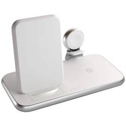 ZENS bezdrátová indukční nabíječka 15 W Aluminium Series 4 in 1 Stand Wireless Charger + Watch ZEDC15W/00 Výstup Qi standard, USB bílá