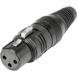 Hicon HI-X3CF-G XLR konektor zásuvka, rovná Pólů: 3 černá 1 ks