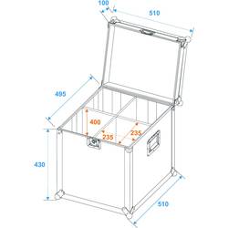 Roadinger Roadinger PAR-64 Spot 31000810 case (kufr) (d x š x v) 480 x 480 x 440 mm
