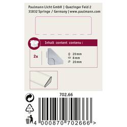 Paulmann 70266 Delta koncová krytka profilu (š x v x h) 0.8 x 2 x 2 cm 2 ks