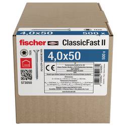 Fischer 573050 šrouby do dřevotřísky 50 mm TX 500 ks