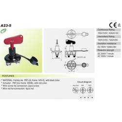 TRU COMPONENTS TC-A23-5 bateriový spínač do auta 24 V/DC 100 A 1x vyp/zap s aretací 1 ks