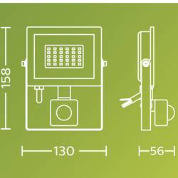 Philips LED Lois 929004642301 venkovní LED reflektor s PIR detektorem 20 W Barvy světla (LED svítidlo): studená bílá
