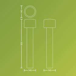 Philips LED 929004141101 Otis venkovní stojací LED lampa LED pevně vestavěné LED 4.3 W nerezová ocel
