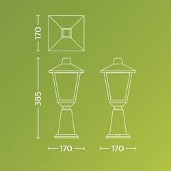 Philips LED 929004141501 Kinno venkovní stojací osvětlení LED E27 černá