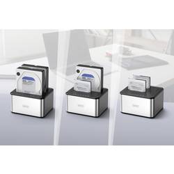 Digitus DA-71540-2 USB-A, USB, USB 3.0 SATA, SATA 6 Gb/s, SATA, SATA II, SATA III duplikační stanice pevných disků 2.5 palec, 3.5 palec s funkcí klonování