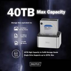 Digitus DA-71540-2 USB-A, USB, USB 3.0 SATA, SATA 6 Gb/s, SATA, SATA II, SATA III duplikační stanice pevných disků 2.5 palec, 3.5 palec s funkcí klonování