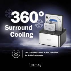 Digitus DA-71540-2 USB-A, USB, USB 3.0 SATA, SATA 6 Gb/s, SATA, SATA II, SATA III duplikační stanice pevných disků 2.5 palec, 3.5 palec s funkcí klonování