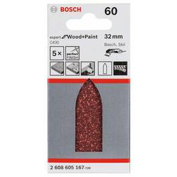 Bosch Accessories 2608605167 2608605167 brusný papír pro delta brusky bez otvorů Zrnitost 60 (d x š) 130 mm x 60 mm 5 ks