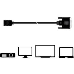 club3D DVI / HDMI kabelový adaptér DVI-D 24+1pol. Zástrčka, Zásuvka HDMI-A 2.00 m černá CAC-1211 DVI kabel