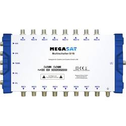 MegaSat 0600152 rozdělovač satelitního signálu Vstupy (vícenásobný spínač): 5 (4 SAT/1 terestrický) Počet účastníků: 16