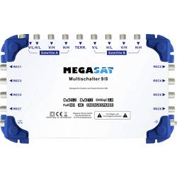 MegaSat 0600151 rozdělovač satelitního signálu Vstupy (vícenásobný spínač): 9 (8 SAT/1 terestrický) Počet účastníků: 8