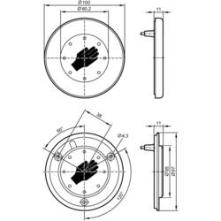 ifm Electronic spínač přiblížení dynamický , Kapacitní KT5009 KT5009 PNP (Ø x v) 100 mm x 11 mm